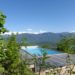 la piscine vue sur la Lauzire